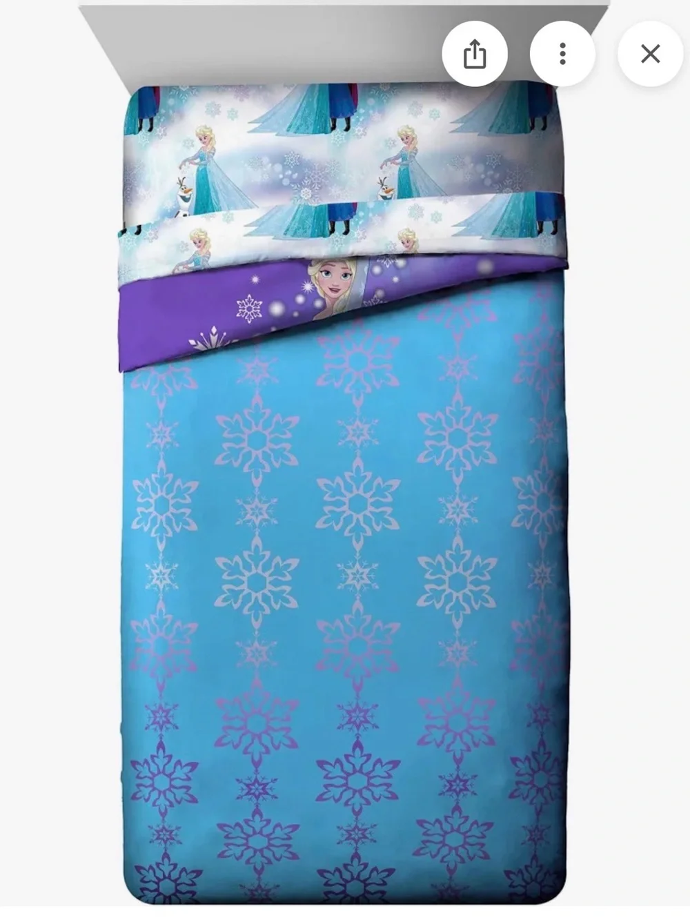 Disney Frozen Elsa & Anna 7 piece full bed set (comforter, sheets, pillowcases)